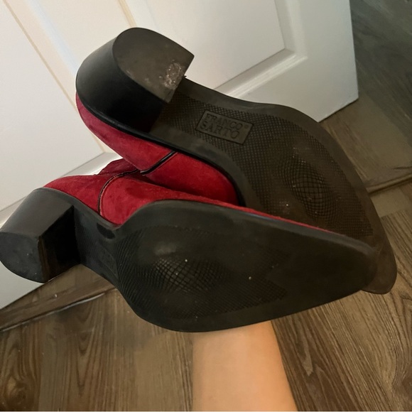 Red Suede Women's Cowgirl Boots 6.5 Franco Sarto - Picture 9 of 9